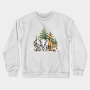 Woodland Baby Animals, Baby shower gift . Crewneck Sweatshirt